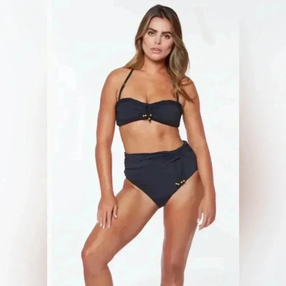 Bleu Rod Beattie Glam Stand Braided Bandeau Bikini Top & High Waisted Bottom - Picture 2 of 12